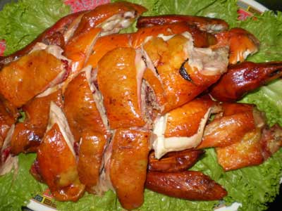 gà quay giòn bì