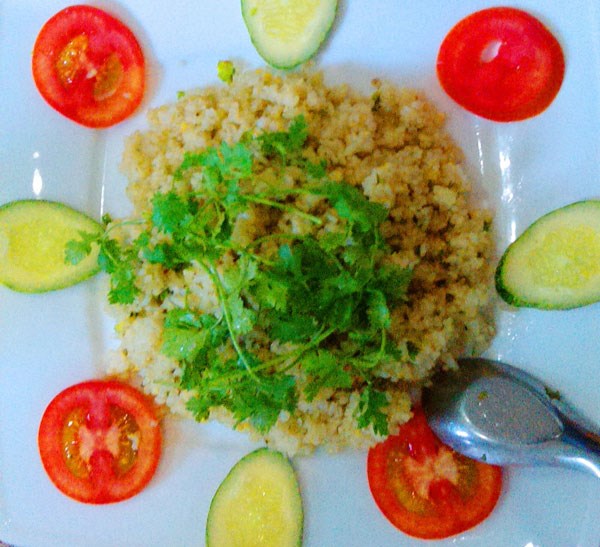 cơm chiên muối ớt xanh