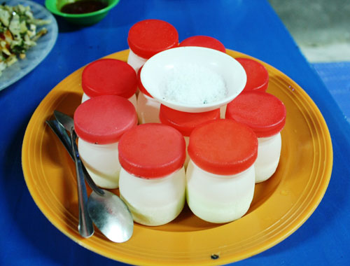 sữa chua muối, mít trộn